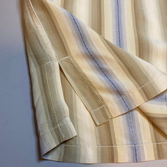 Tommy Bahama Striped 100% Silk Button Up Shirt Men Sz L Long Sleeve Dress Casual - Picture 6 of 12